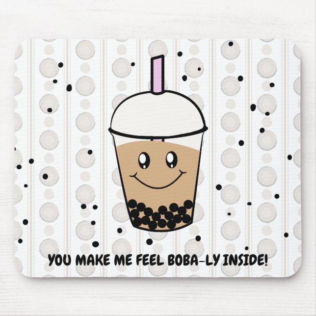 Bonita Boba Bubble Tea Pun Mousepad (Frente)
