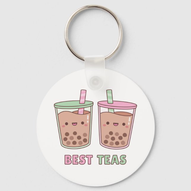 Bonita Boba Tea, Melhor Teas Pun, Bestie chaveiro (Frente)