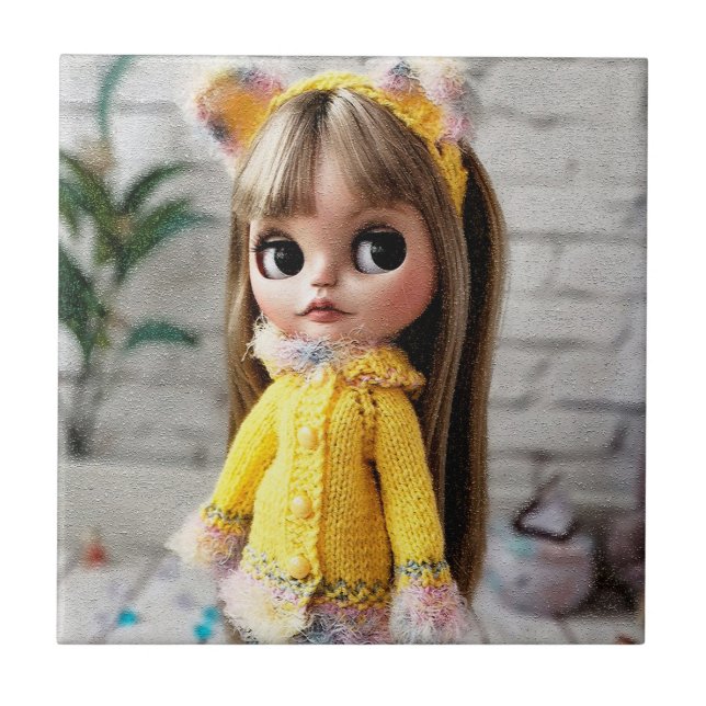 Bonita boneca Blythe big eye na moda divertido (Frente)