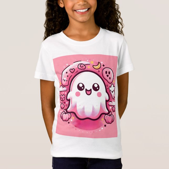 👻 🎀 Bonita Camiseta Pinkoween para Meninas! 🎀 � (Frente)