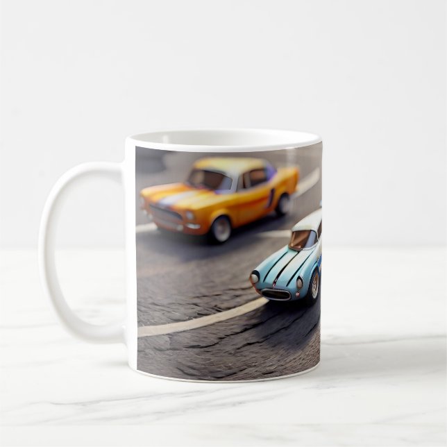 Bonita caneca de café de um carro fofinho, caneca  (Esquerda)