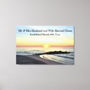 BONITA CANVAS DE CASAMENTO SUNRISAL PERSONALIZADA