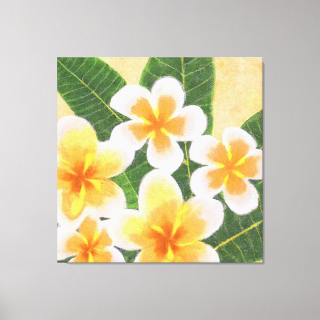 Bonita canvas de pintura floral tropical pri (Frente)