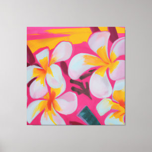 Bonita canvas de pintura floral tropical pri