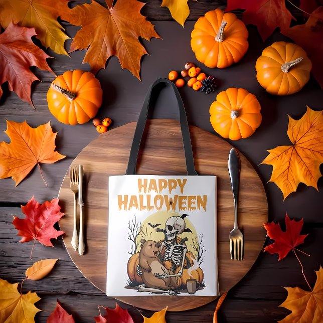Bonita Capybara Halloween Tote Bag (Criador carregado)
