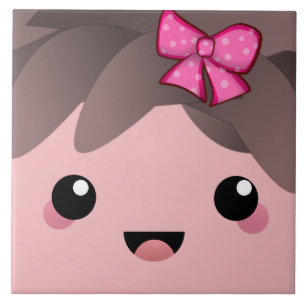 Bonita cara feliz kawaii boneco de desenho japonês