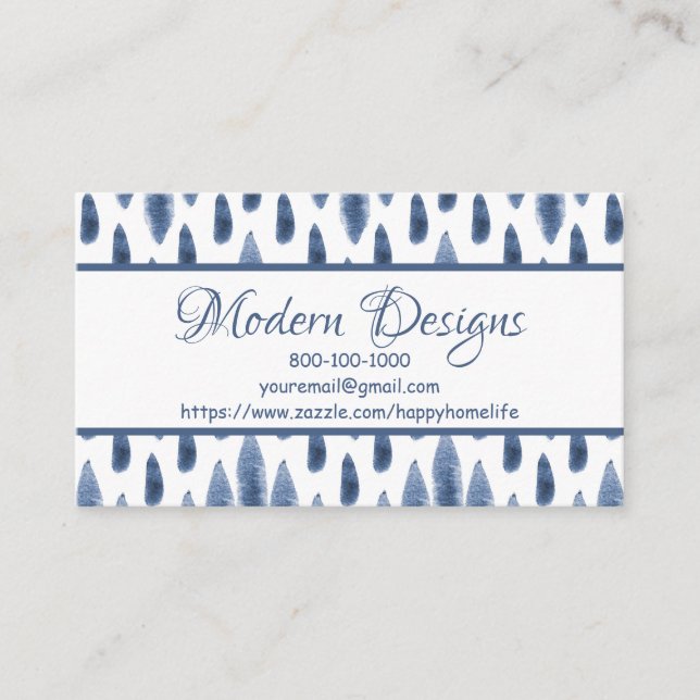 BONITA Cartão de visita DE ÁGUA (Frente)