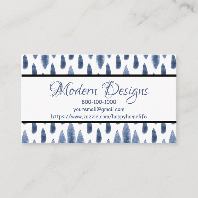 BONITA Cartão de visita DE ÁGUA (Frente)