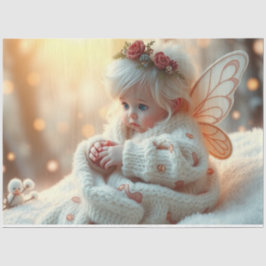 Bonita Fada e Bebê Fantasia Papel de Arte