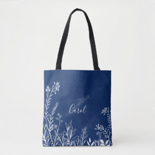 Bonita flor selvagem Doodles Tote Bag
