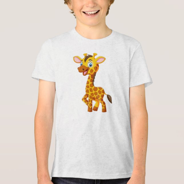 Bonita Girafa Sorrindo Cartoon-35280 (Frente)