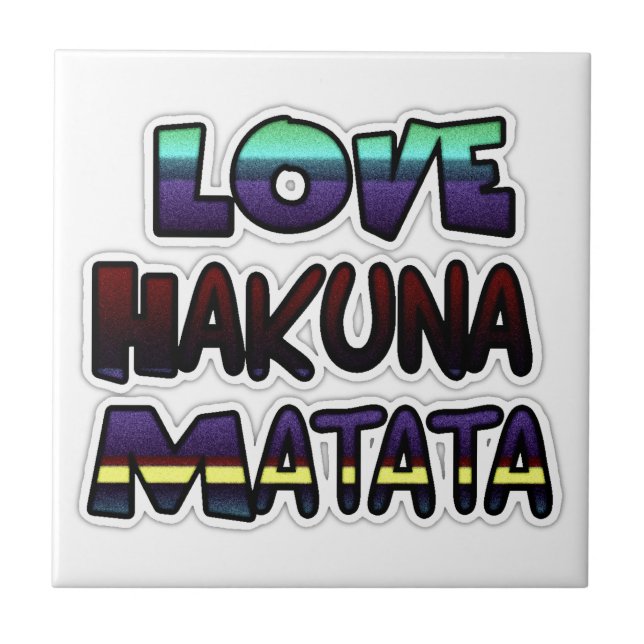 Bonita Impressão de Arte de Hakuna Matata (Frente)
