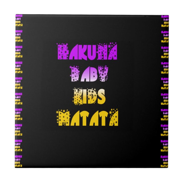 Bonita Impressão de Arte de Hakuna Matata (Frente)