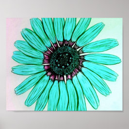 Bonita mão esboçada Poster de Flor