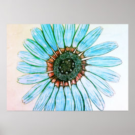 Bonita mão esboçada Poster de Flor