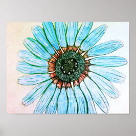 Bonita mão esboçada Poster de Flor