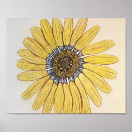 Bonita mão esboçada Poster de Flor