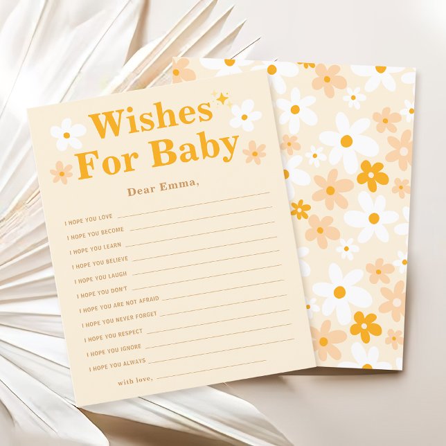 Bonita Margarida Amarela Deseja Um Cartão De Acons (Criador carregado)