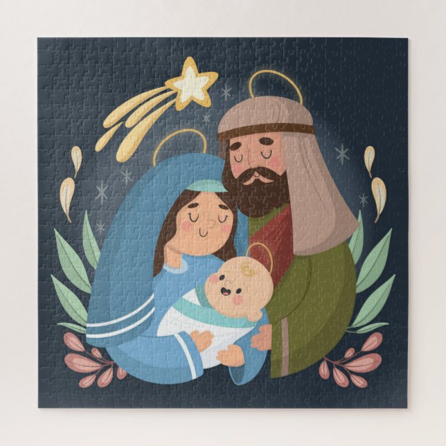 Bonita Natal Natividade Jigsee Quebra-cabeça (Vertical)