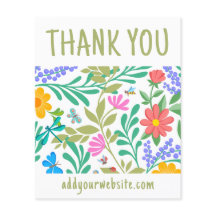 Bonita Natureza Floral Obrigado Pela Sua Compra