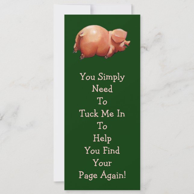Bonita Piggy BOOK MARK: Arte Original: Rhyme (Frente)