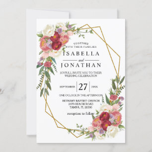 Bonita Primavera Floral Convite