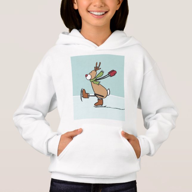 Bonita Reindeer Dançante - Camisola de Natal (Frente)