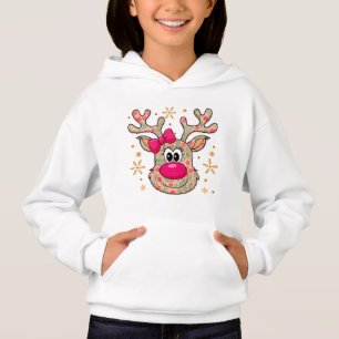 Bonita Reindeer de Natal Floral Personalizada