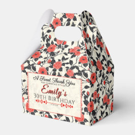 Bonita Rosa de Aniversário Caixa De Favor Para Pri