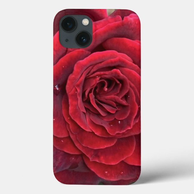 Bonita rosa vermelha iphone 13 case (Verso)