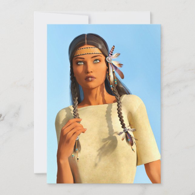 Bonita roupa de Indígenas de mulher nativa america (Frente)