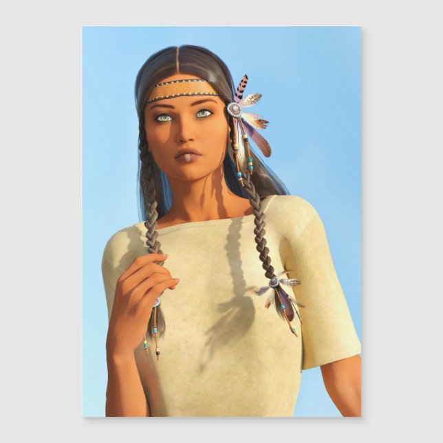 Bonita roupa de Indígenas de mulher nativa america (Frente)