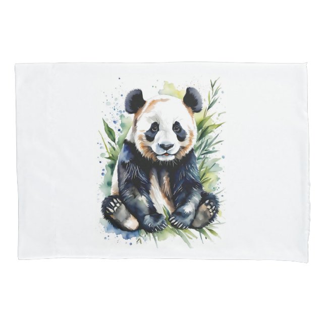 Bonita Watercolor Panda Bear (Frente)