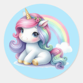 Bonito Adesivos Unicorn de Aquarela