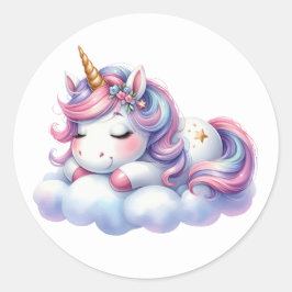 Bonito Adesivos Unicorn de Aquarela