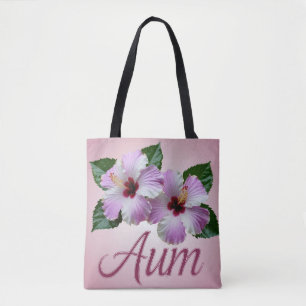 Bonito AI Art Hibiscus Aum Tote Bag