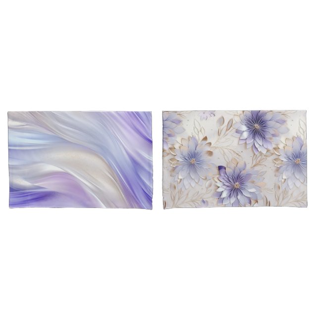 Bonito Azul Pérola Branco Floral (Frente - conjunto)