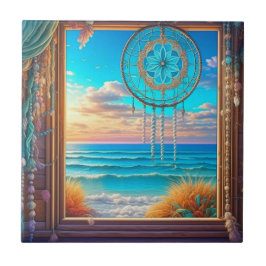 Bonito Beachy Dreamcatcher na janela