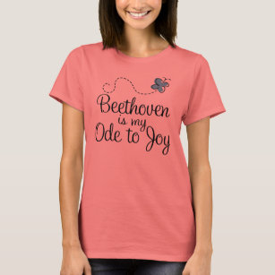 Bonito Beethoven Ode À Camiseta De Alegria Para Mu