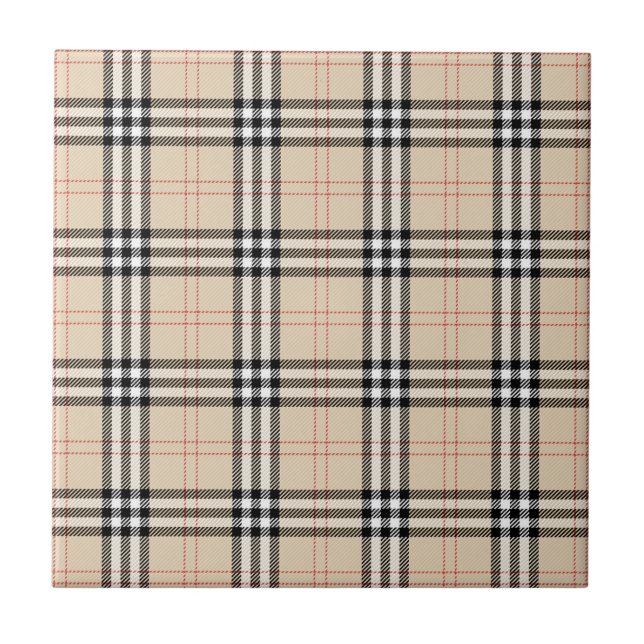 Bonito Beige Xadrez Tartan (Frente)