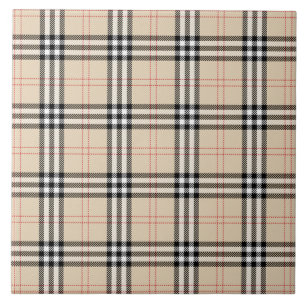 Bonito Beige Xadrez Tartan