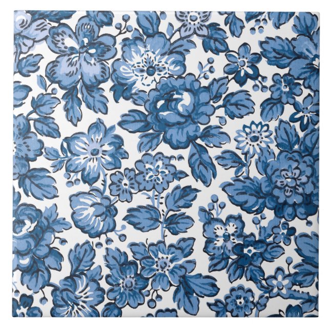 Bonito Boho Blue e White Floral (Frente)