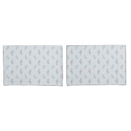 Bonito Boho Blush Pink Padrão Floral em Azul