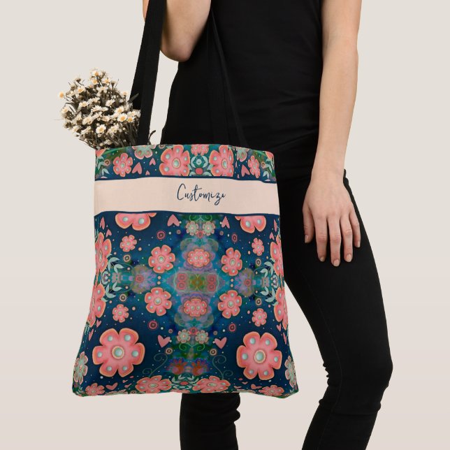 Bonito Boho Floral Divertido bolsa de Inspirivênci (Close Up)