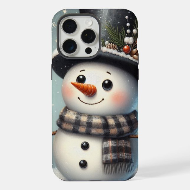Bonito boneco de Natal/Neve de inverno (Verso)