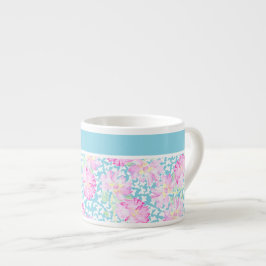 Bonito Caneca Espresso, Rosas Rosa, Borboletas Bra