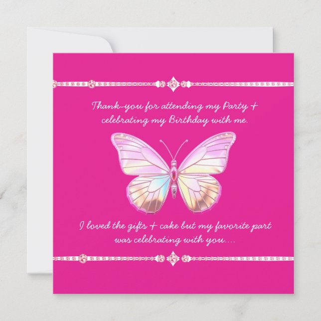 Bonito Cartões de agradecimentos plano da borbolet (Frente)