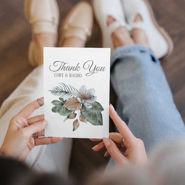 Bonito Casamento Do Buquê Boho Obrigado Cartão Sim (These budget Boho Wedding Thank You cards are part of a larger collection available!)