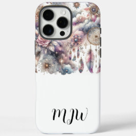 Bonito caso Floral Boho Feather iPhone / iPad