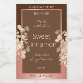 Bonito Castanho Produto Floral Etiquetas Rosa Fram